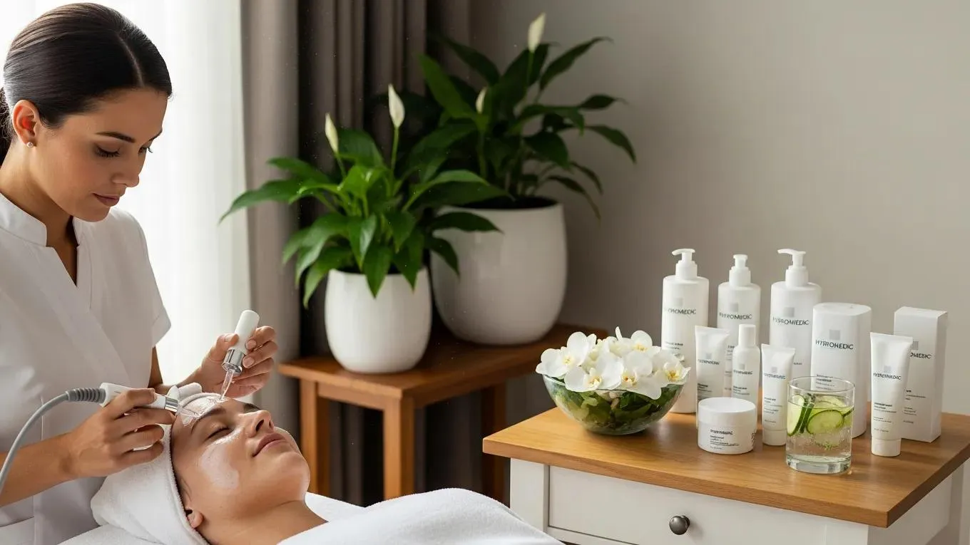 Hydromedic Acne Facial treatment in a calming spa environment for office workers